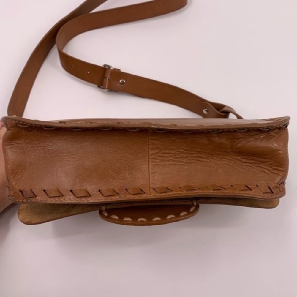 Italian Leather Banana Republic Tan Boho Crossbody Bag - Picture 4 of 4
